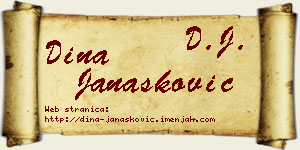 Dina Janašković vizit kartica